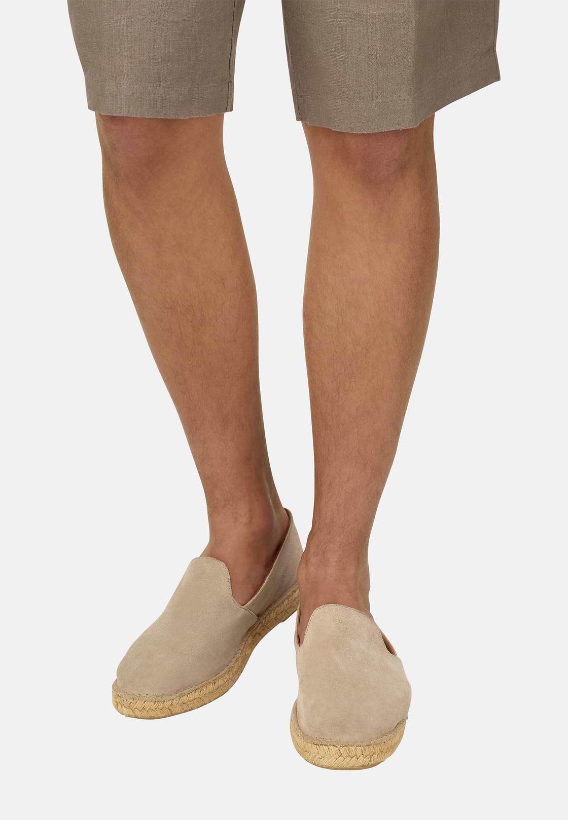 Tellin Suede Leather Espadrilles, Taupe, hi-res, 2