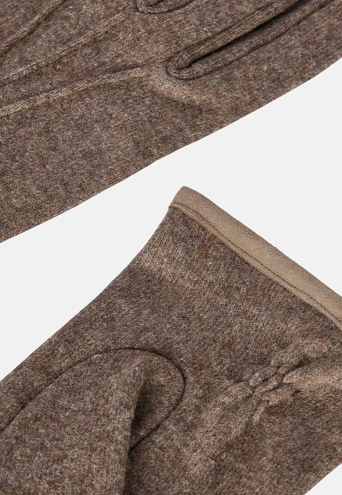 Wool Jersey Gloves, Taupe, hi-res