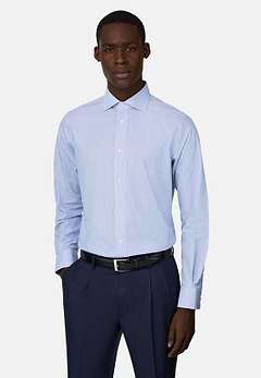 Camicia A Righe In Cotone Regular Fit