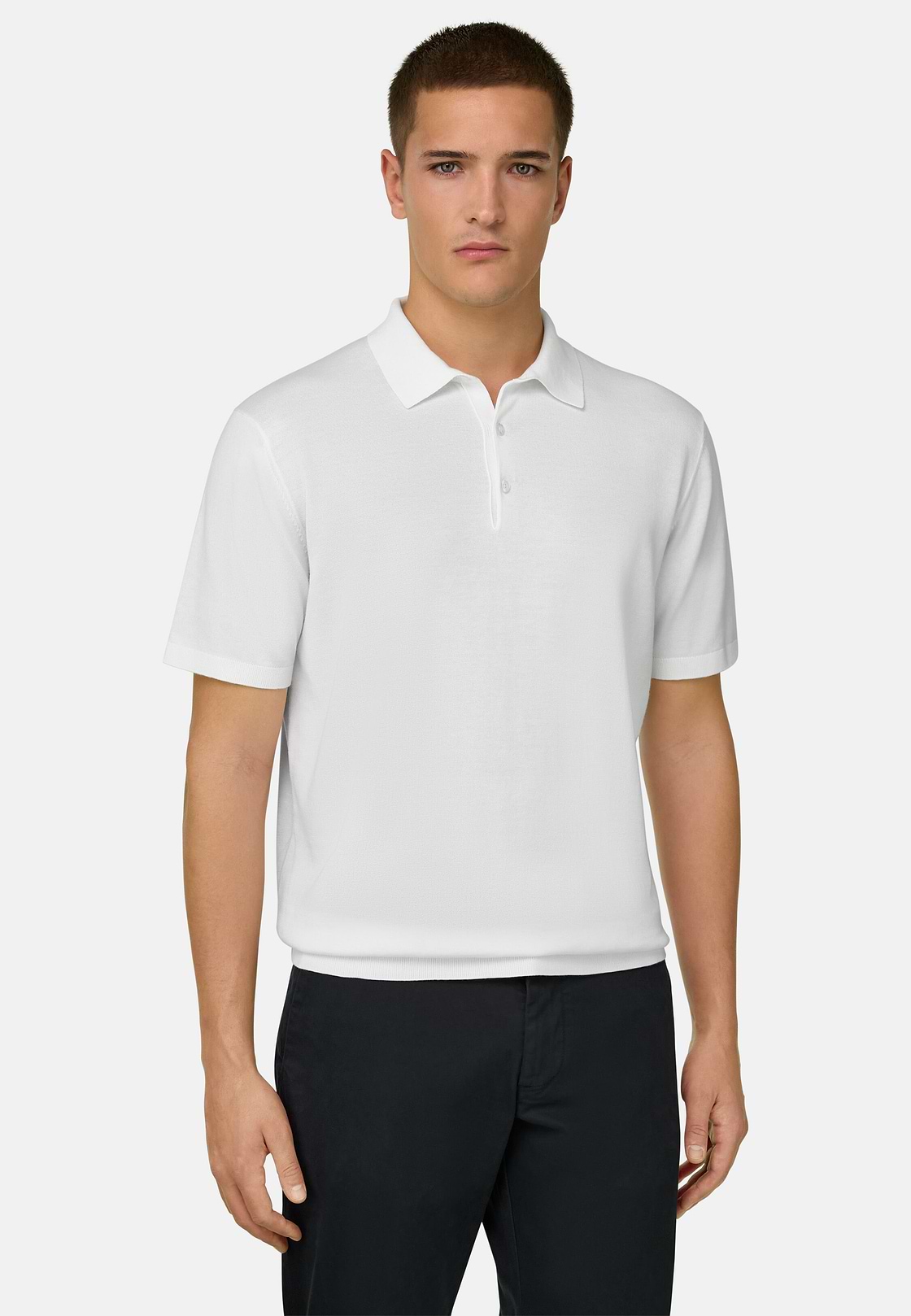 Polo Cotton Crepe, White, hi-res, 2