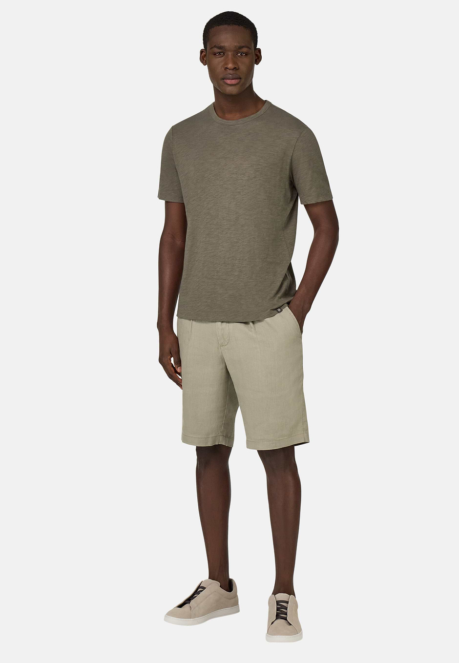 T-Shirts en Jersey de Coton, Military Green, hi-res
