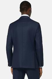 Cornflower Blue Birdseye Jacket In Super 110 Wool, Bluette, hi-res
