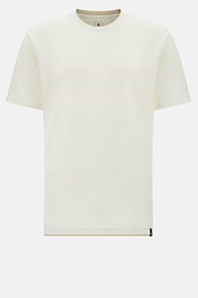 T-shirt En Coton Tencel et Chanvre Mélangés, Crème, hi-res