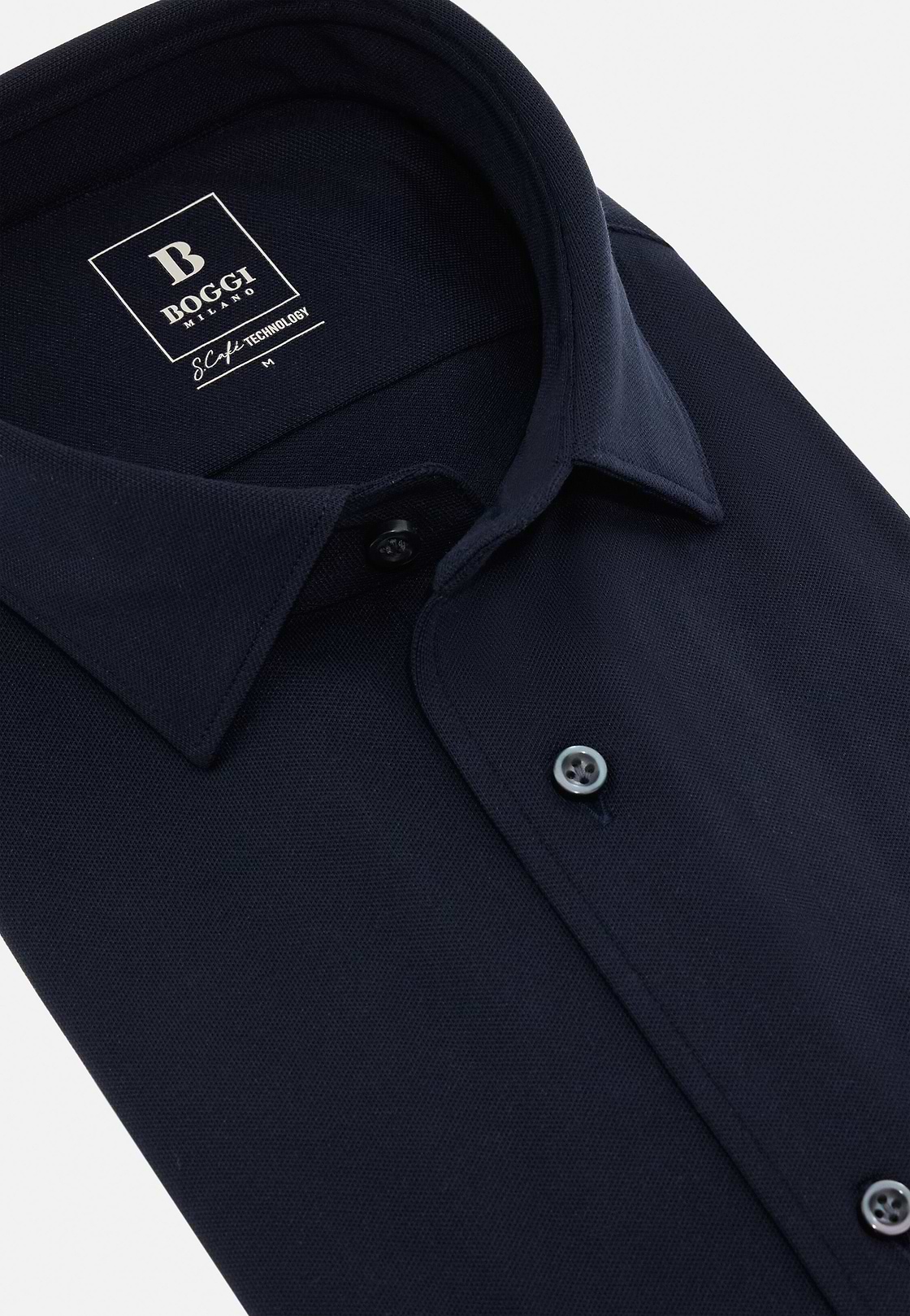 Polo camisa de piqué de alto rendimiento S.Cafè®Regular, Azul  Marino, hi-res