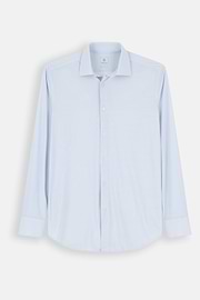 Shirt Micro Patterned Nylon Stretch Slim Fit B Tech, Light Blue, thumb, 7