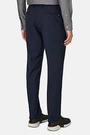 Hose aus technischem Wollgewebe, Navy blau, thumb, 5