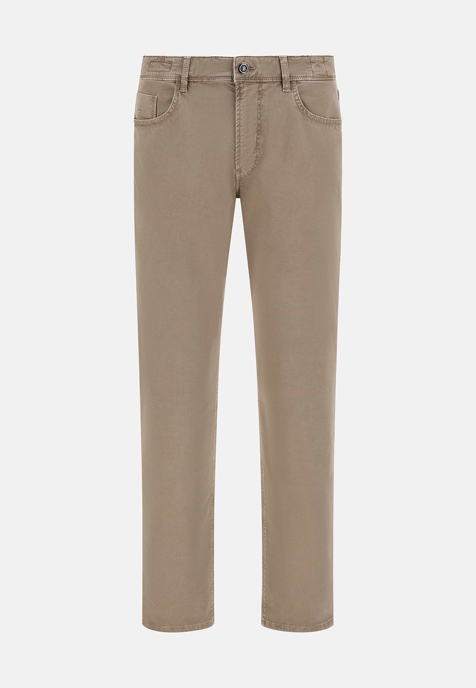 Jeans Aus Elastischer Baumwolle, Taupe, hi-res