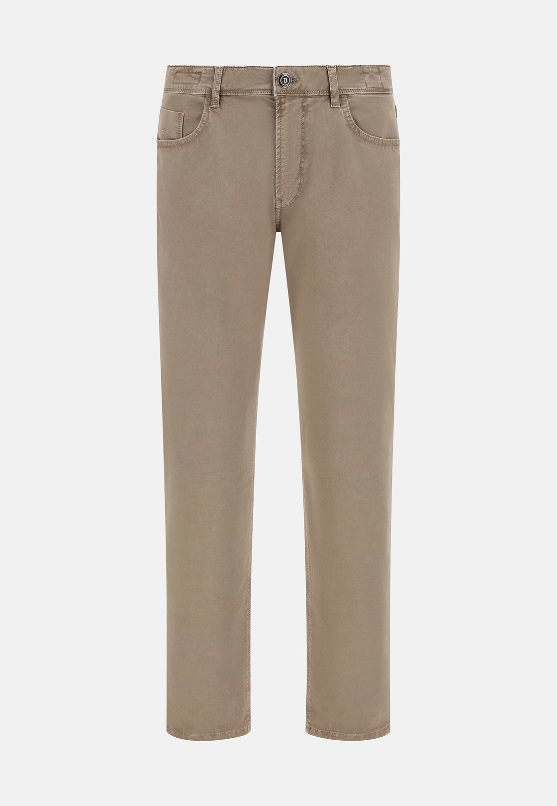 Jean En Coton Extensible, Taupe, hi-res