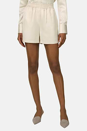 Bermudas Aus Satin, Creme, thumb, 2