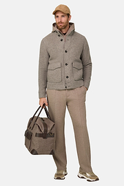 Jacket in Wool Cashmere Blend Mélange, Grey, thumb, 2