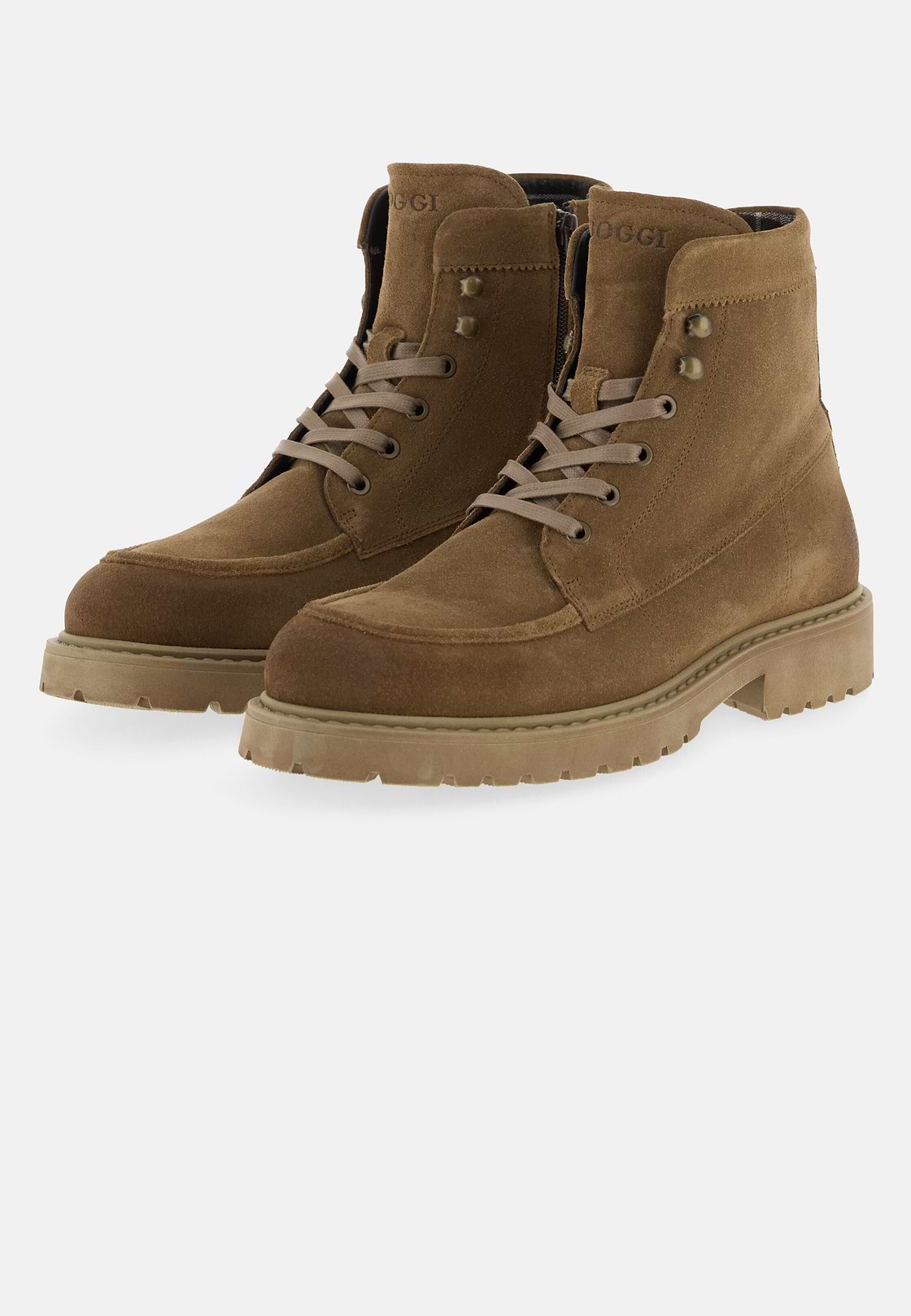 Suede Leather Boots, Brown, hi-res, 3