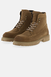 Suede Leather Boots, Brown, thumb, 3