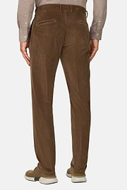 Stretch Velvet Trousers, Brown, thumb, 5