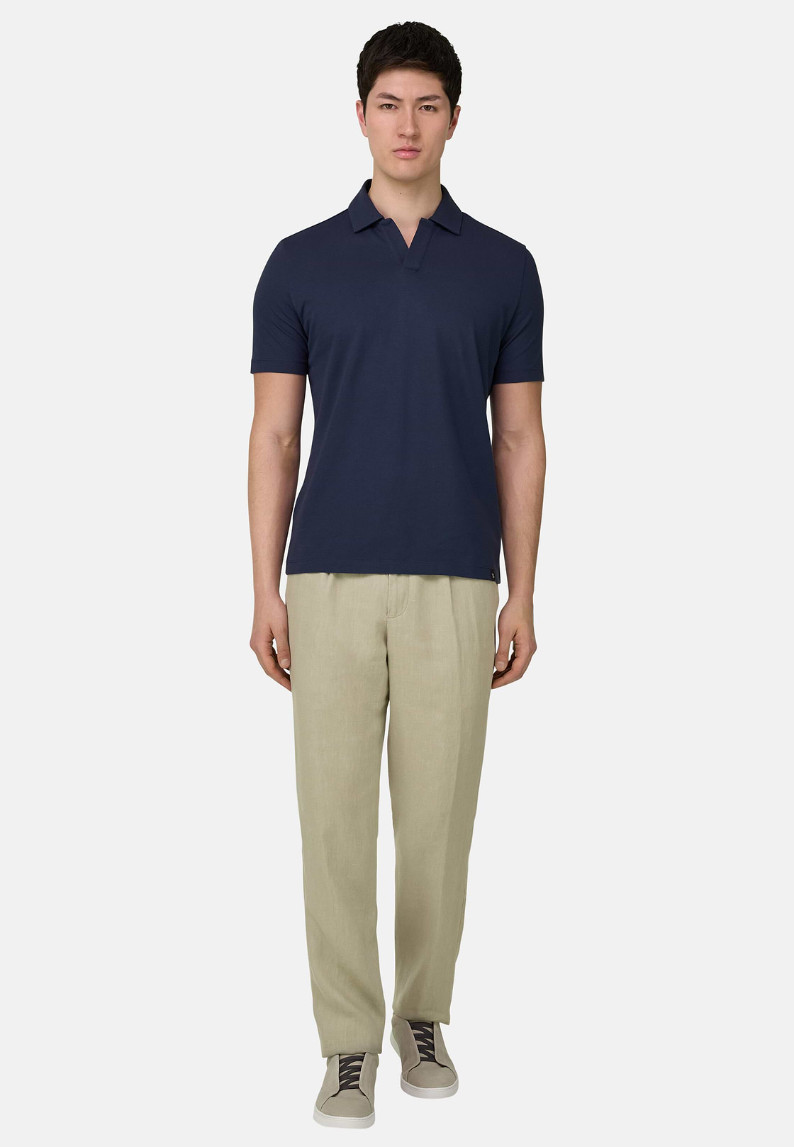 Polo Aus Pima-Baumwolle, Navy blau, hi-res, 1