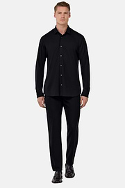 Polo camisa de piqué de alto rendimiento S.Cafè®Regular, Negro, hi-res