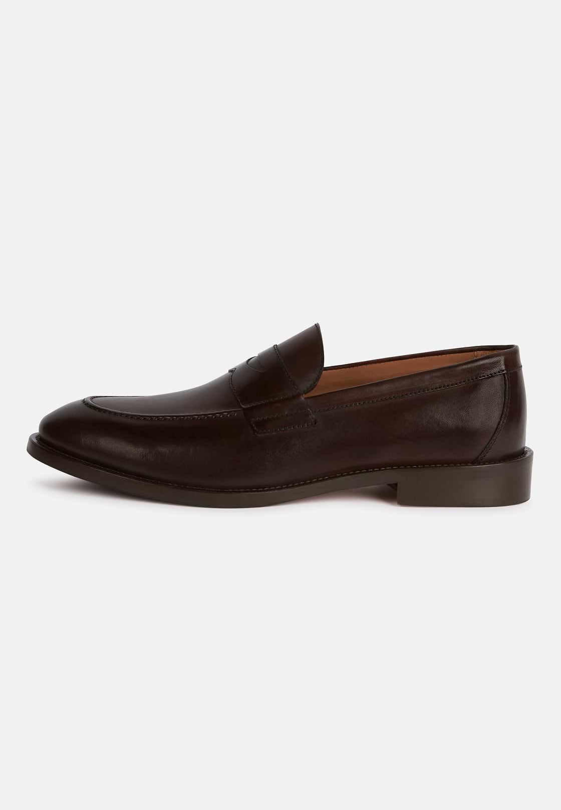 Loafer In Buffered Leather, Brown, hi-res