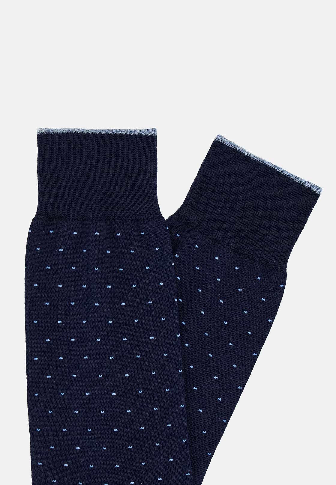 Pinpoint Cotton Socks, Navy blue, hi-res