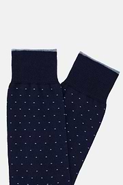 Pinpoint Cotton Socks, Navy blue, hi-res