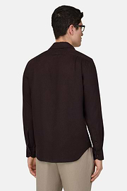 Hemd Aus Leinen Regular Fit, Dunkelbraun, thumb, 3