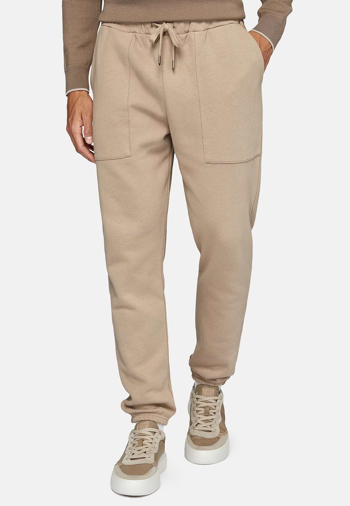 Pantalón De Algodón, Beige, hi-res