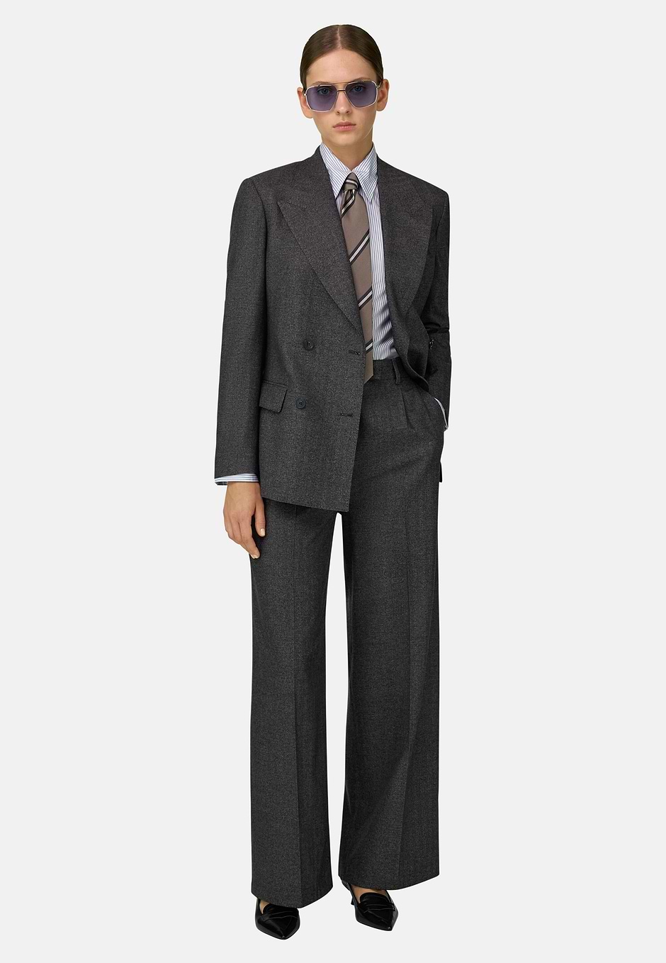 Costume Double Boutonnage en Laine, , hi-res