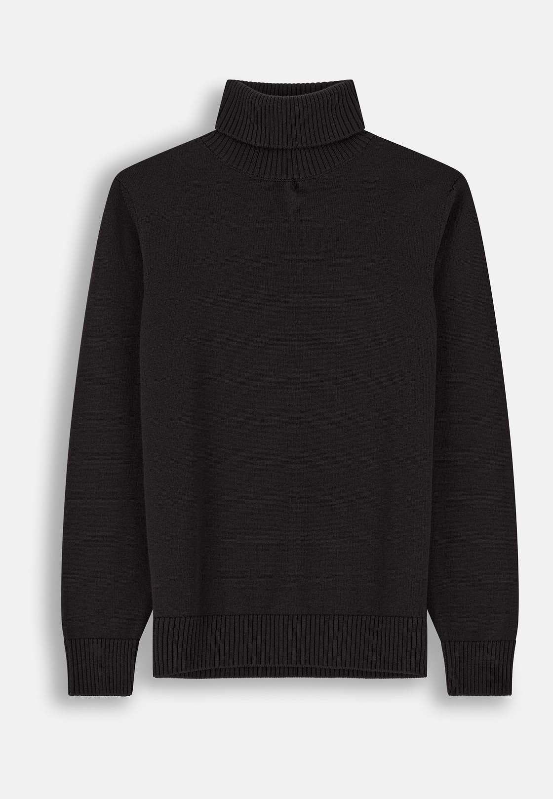 Rollkragenpullover aus extrafeiner Merinowolle, Dunkelbraun, hi-res, 5
