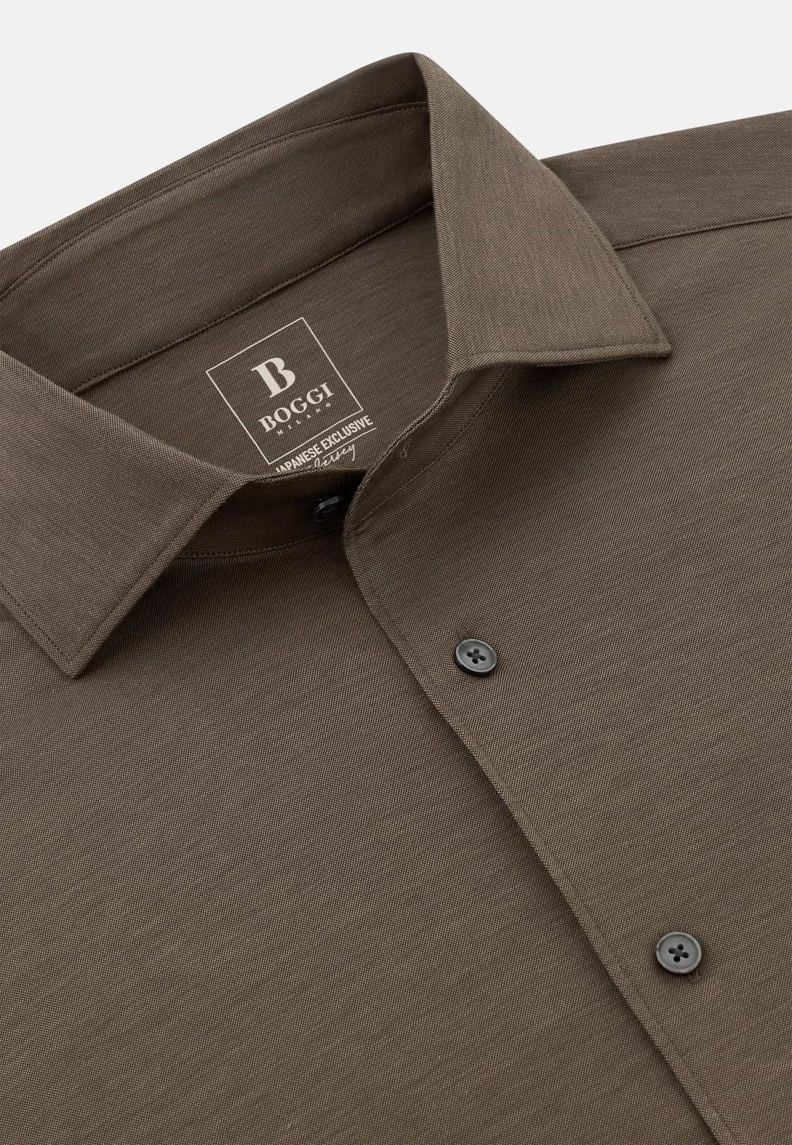 Polohemd Aus Japanischem Jersey Regular Fit, Braun, hi-res, 5