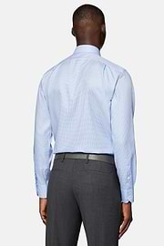 Twill Checked Cotton Regular Fit Shirt, Light Blue, hi-res