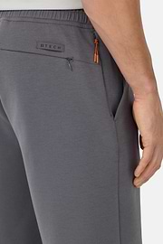 Bermuda Shorts in Lightweight Cotton Blend Scuba, Charcoal, hi-res