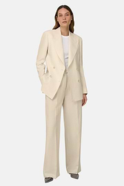 Linen Blend Double-Breasted Jacket, OFFWHITE, thumb, 1