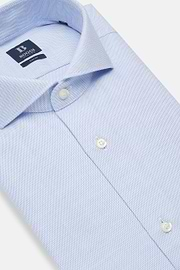 Dobby Napoli Collar Shirt Slim Fit, Light Blue, hi-res