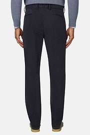 Trousers in Stretch Cotton, Navy blue, thumb, 5