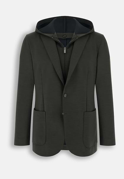 Sweatshirt Blazer Madison in WOOLTECH, Military Green, hi-res