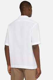 Sobrecamisa de linho branca, White, hi-res