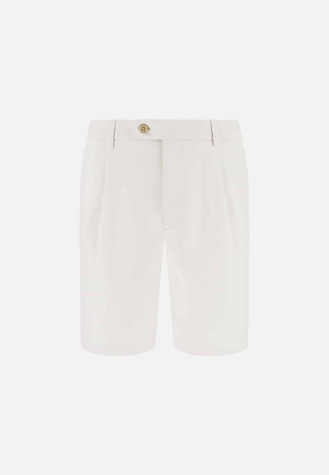 Bermuda In Cotone Tencel Elasticizzato, Bianco, hi-res, 5