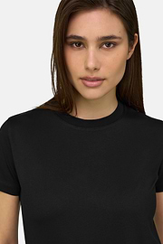Cotton Silk T-shirt, Black, thumb, 4