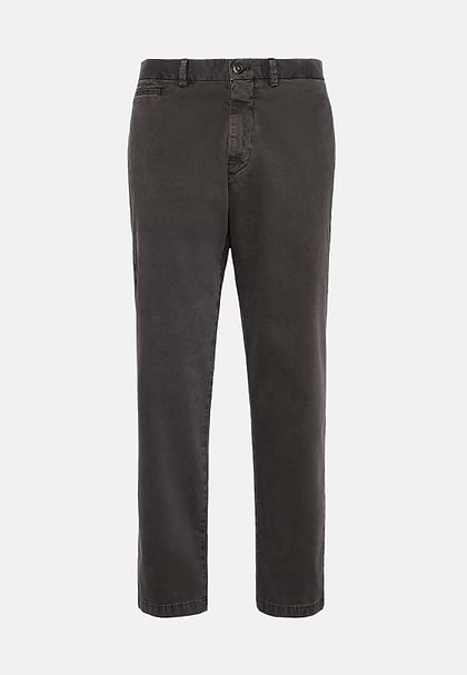 Pantaloni In Gabardina Di Cotone Elasticizzato Uomo Boggi Milano