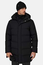 Parka in Technical Fabric Padded with Goose Down, Black, thumb, 1