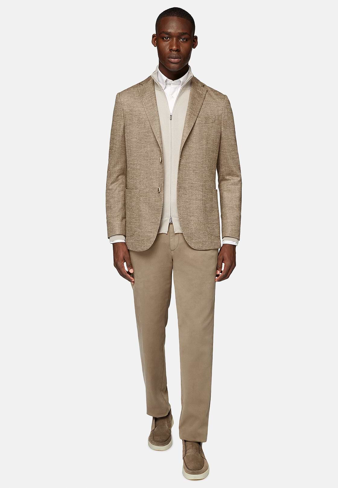 Men s Dove Grey B Jersey Wool Blend Jacket Boggi Milano