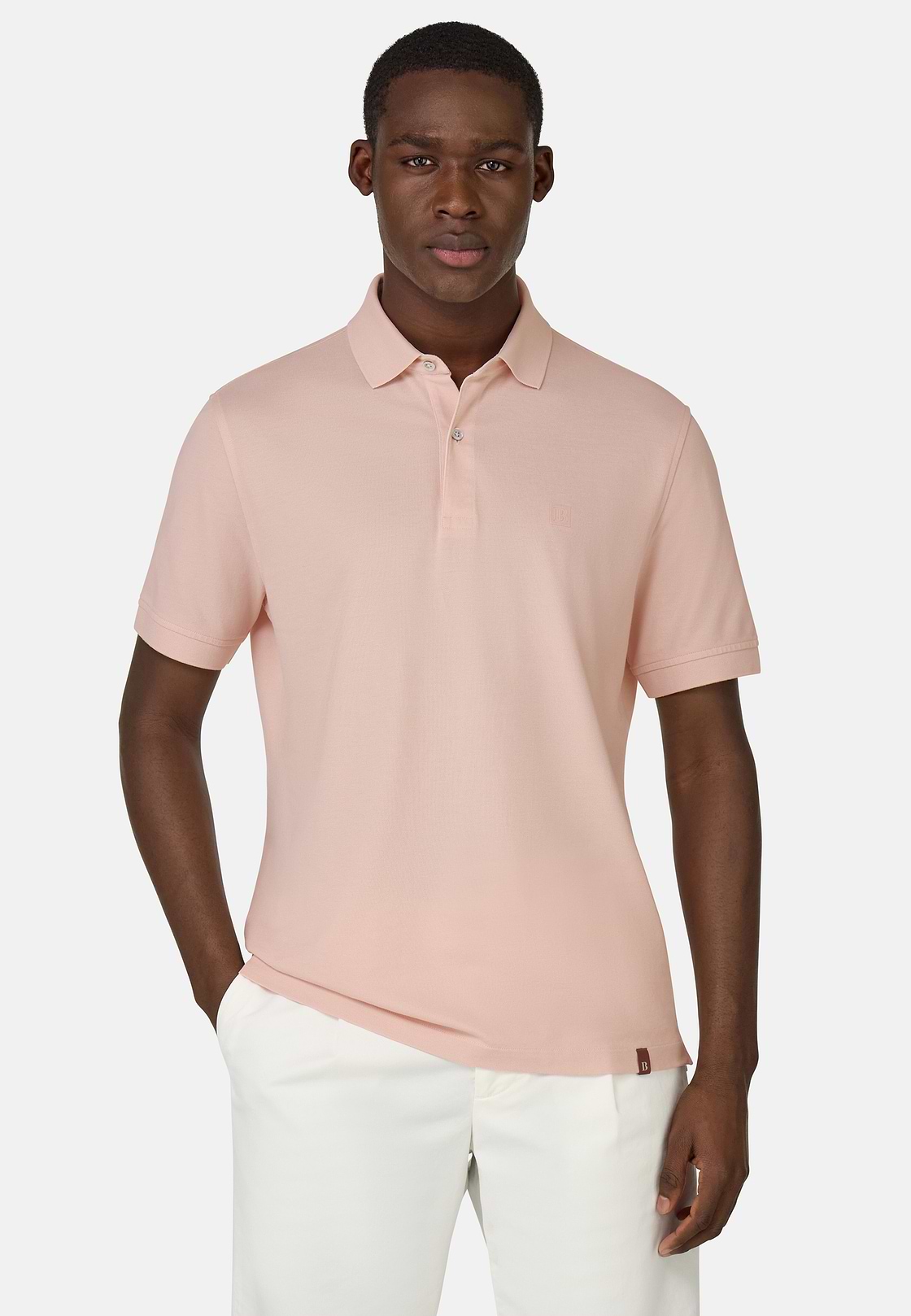 Polo En Piqué De Coton., Rose, hi-res