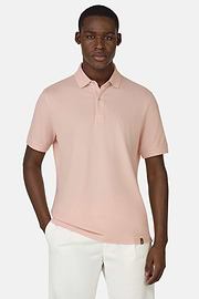 Polo En Piqué De Coton., Rose, hi-res