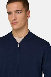 Bomber In Cotone, Navy, thumb, 4