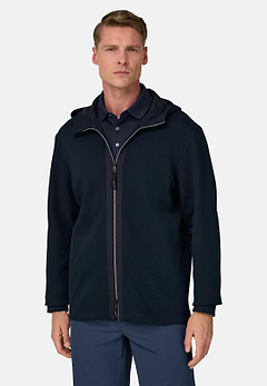 Felpa Full Zip In Light Scuba Misto Cotone Pique