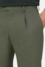 Linen Pants, Green, thumb, 5
