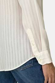 Striped Shirt Open Collar, Sand, thumb, 3