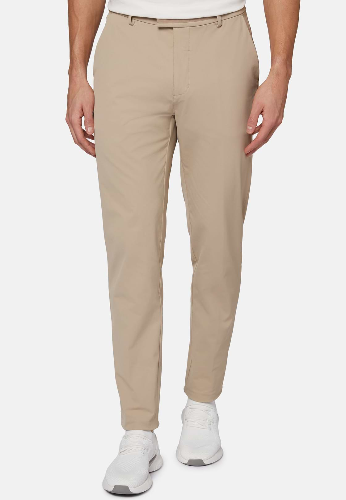 B-Tech Stretch Nylon Trousers, Beige, hi-res