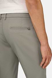 Pantalon En Coton Tencel Extensible, Vert Clair, thumb, 4