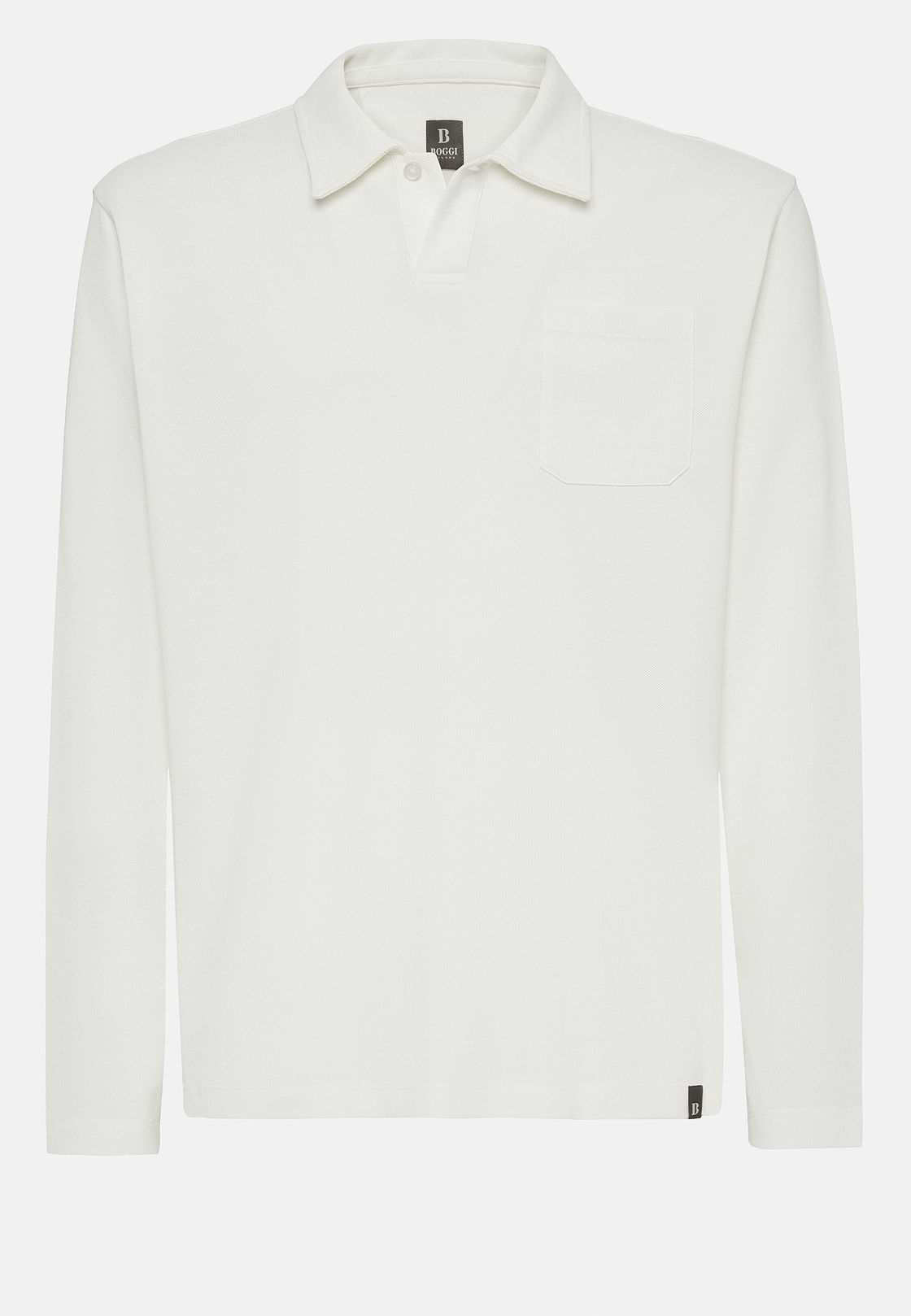 Polo De Piqué De Algodón, Blanco, hi-res