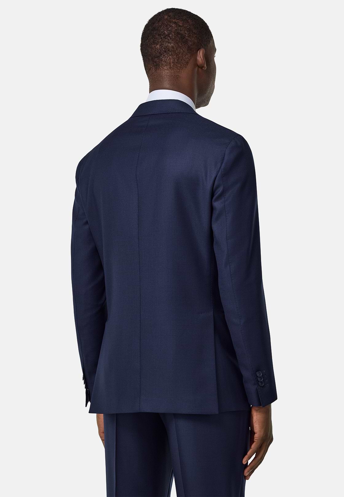 Pure Wool Bird's Eye Jacket, Bluette, hi-res