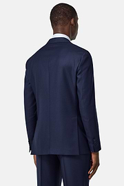 Pure Wool Bird's Eye Jacket, Bluette, hi-res